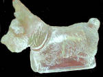 Ca 1940 Terrier Dog Glass Candy Container