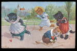 1912 Arthur Thiele Cats Playing TSN Postcard