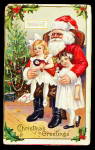 Santa Claus with Children on Lap 1907 Postcard