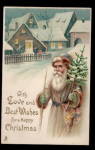 1907 Tucks Brown Robe Santa Claus Postcard