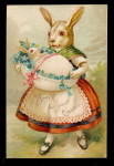 Easter Bunny with Baby 1908 Postcard