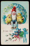 Happy Easter Elf with Chicks 1909 Postcard
