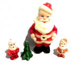 Collection of 1950s Gurley Santas including Box