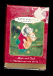 Click to view larger image of Hallmark 2001 Mom & Dad Cats Stocking Ornament (Image2)