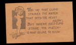 1906 "Cupid Strikes..." Love Leather Postcard