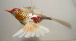 Click to view larger image of Early 1900s Hummingbird Ornament w Spun Glass Wings (Image1)