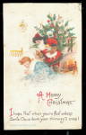 Frances Brundage Santa Claus & Girl 1913 Postcard