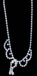 Vintage Rhinestone w Dangles 15" Choker Necklace