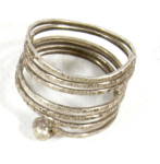Early .925 Sterling Silver Twisted Band Design Ring