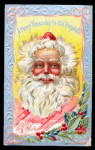 1910 Santa Claus 'Merry Xmas' Profile Postcard