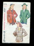 1940s Simplicity 4778 Topper Jacket Sewing Pattern
