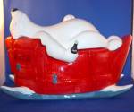 Click to view larger image of COCA COLA POLAR BEAR ON SLED COOKIE JAR (Image2)