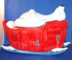 Click to view larger image of COCA COLA POLAR BEAR ON SLED COOKIE JAR (Image3)