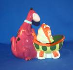 Click to view larger image of DINO PUSHING PEBBLES & BAM BAM CANDY DISH (Image3)