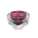 1960s Gorgeous Pink Ashtray or Catchall by Flavio Poli for Seguso. Made in Italy