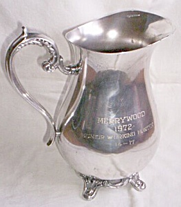 Silver Plated Trophy Pitcher Merrywood