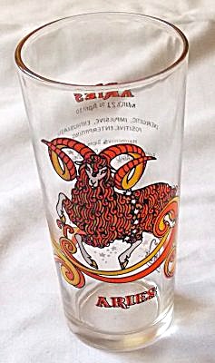 1976 Arby's Astrology Glass Aries