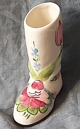 Vintage Blue Ridge Boot Vase Summertime