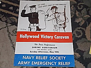 Hollywood Victory Caravan Des Moines Iowa Playbill