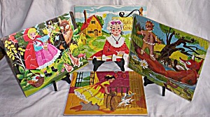 4 Sifo Mother Goose Frame Puzzles 1954