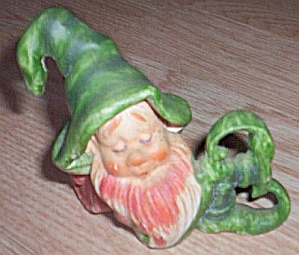 Vintage Leprechaun With Barrel Figurine