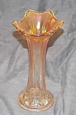 Carnival Glass Swung Bud Vase