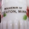 Click to view larger image of Antique Mini Glass Mug Souvenir Wheaton Minnesota (Image2)