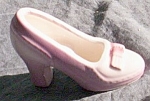 Click here to enlarge image and see more about item br-48: Vintage Pottery Shoe Lavender