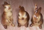 3 Goebel Rabbit Figurines