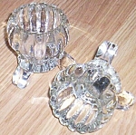 Pair Jeannette Glass Single Candles National