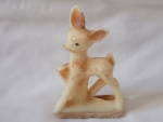 Click here to enlarge image and see more about item hol-10: Vintage Young Rudolph Candle