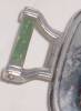 Click to view larger image of Vintage Chrome Serving Tray Green Handles (Image2)