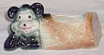 Click here to enlarge image and see more about item rum-108: American Bisque Planter Bear Peeking from Stump