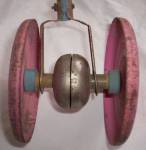 Click to view larger image of Vintage Metal Gong Bell Push Toy. (Image2)