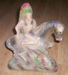 Chalkware Indian on Horse Statue