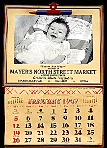 1947 FIRST Mayer's Market Ad Calendar (Image1)
