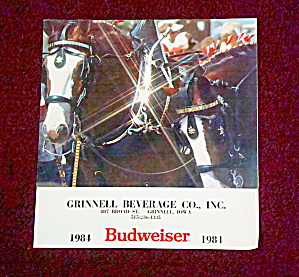 1984 Bud Clydesdale Calendar; Breed History, Care, Parades (Image1)