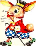 Vintage 'Happy Birthday Daddy' Rabbit