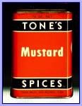 Tones Spices Mustard, Vintage Tin