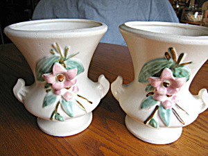 McCoy Blossomtime Vase Pair (Image1)