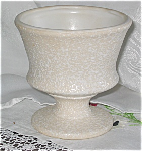 Vintage Matte White Pedestal Vase (Image1)