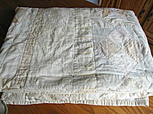 Hand Stitched Geometric Vintage Quilt