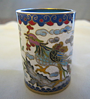 Oriental Cloisonne Toothpick Holder (Image1)