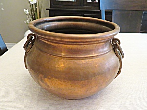 Vintage Turkish Hammered Copper Pot (Image1)