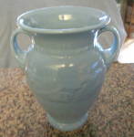 Click here to enlarge image and see more about item abingdon9014: Abingdon Pottery Blue Vase