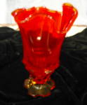 Click to view larger image of Amberina Glass Vase (Image3)