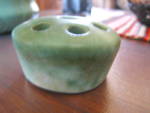 Click to view larger image of Early Zanesville Matte Green Vase & Frog (Image7)