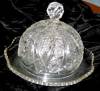 Click to view larger image of Antique Pattern Glass Butter Dish (Image7)