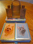 Click here to enlarge image and see more about item cards102106a: Vintage Apollo Card Holder and Congress Cards