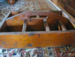 Click to view larger image of Primitive Antique Wood Carrier Box (Image4)